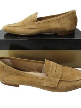 NEW MICHELE LOPRIORE Womens Moccassin Camoscio Leather Lightweight Size 7